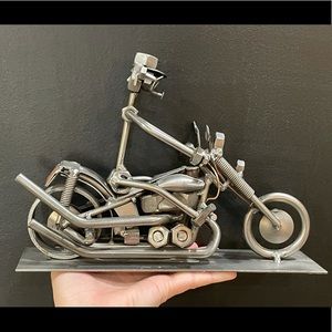 Metal motorcycle man